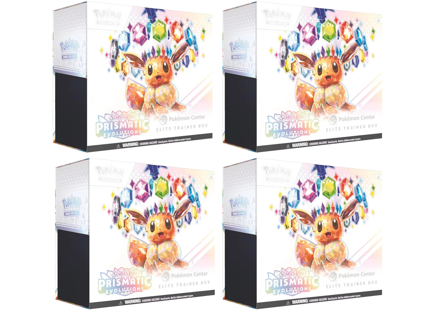 Pokémon Scarlet & Violet Prismatic Evolutions Pokemon Center Elite Trainer Box 4x Lot