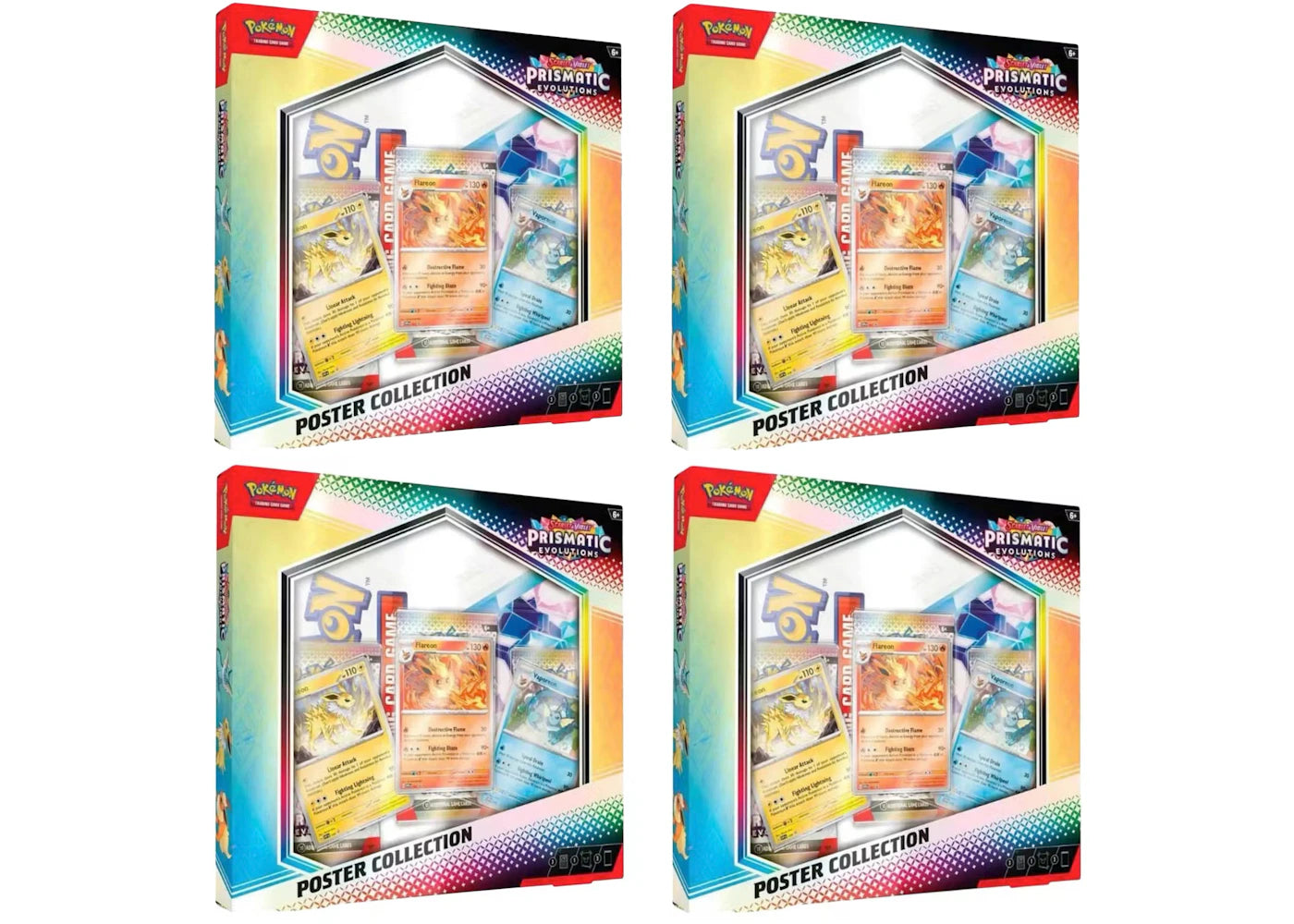 Pokémon Scarlet & Violet Prismatic Evolutions Poster Collection 4x Lot