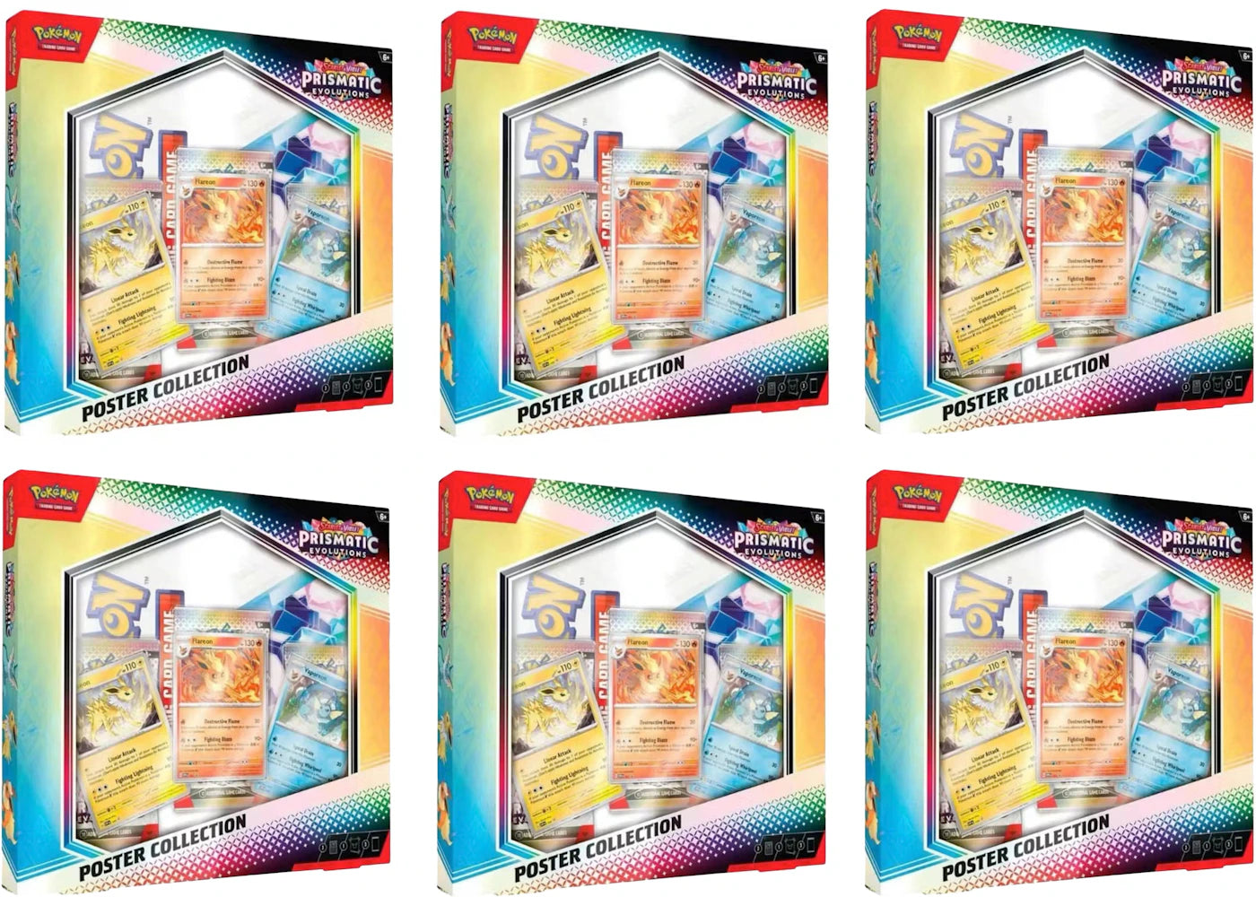 Pokémon Scarlet & Violet Prismatic Evolutions Poster Collection 6x Lot