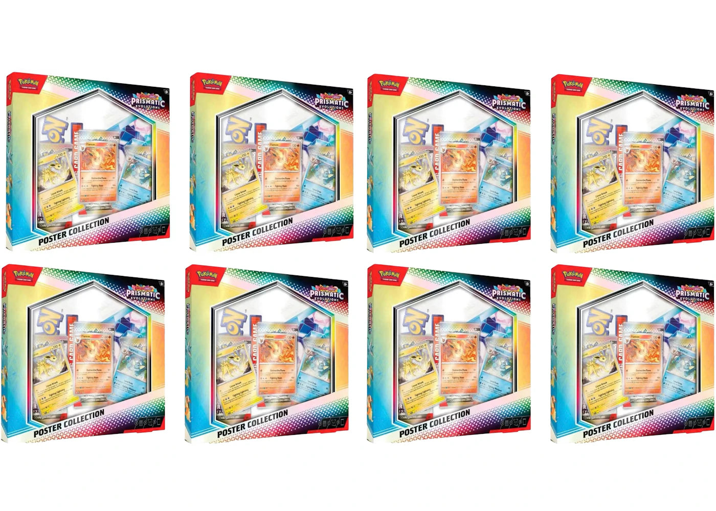 Pokémon Scarlet & Violet Prismatic Evolutions Poster Collection 8x Lot