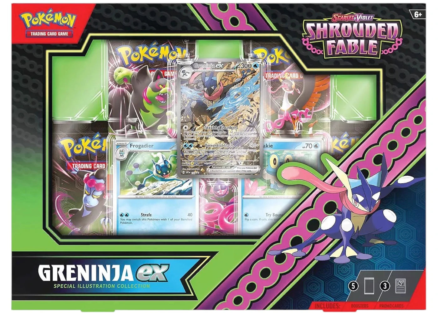 Pokémon Scarlet & Violet Shrouded Fable Ex Greninja Special Collection Box