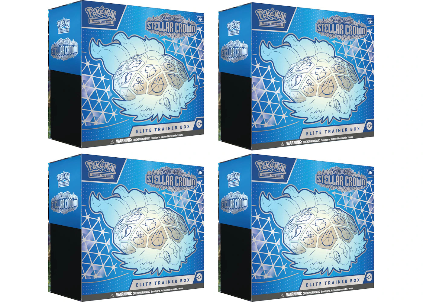 Pokémon Scarlet & Violet Steller Crown Elite Trainer Box 4x Lot