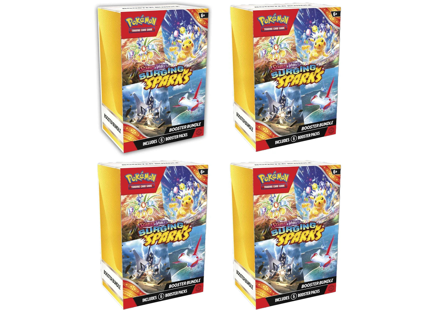 Pokémon Scarlet & Violet Surging Sparks Booster Bundle Box 4x Lot