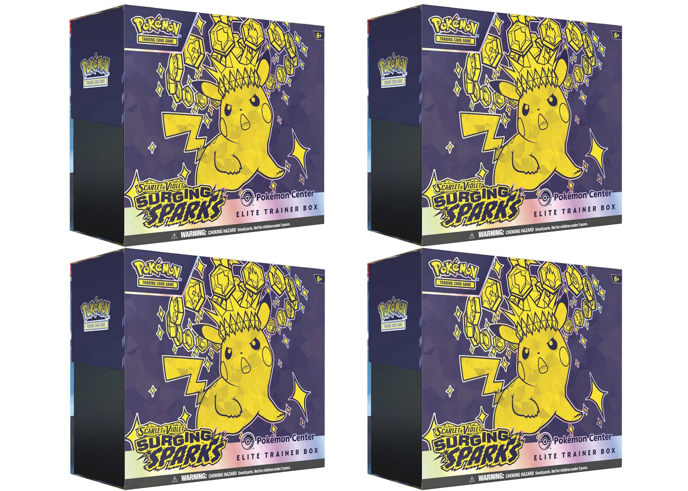 Pokémon Scarlet & Violet Surging Sparks Pokemon Center Elite Trainer Box 4x Lot