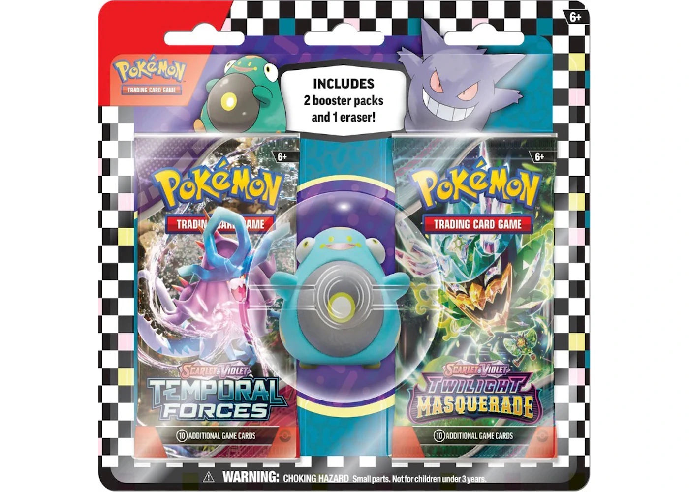 Pokèmon Scarlet & Violet Temporal Forces Back to School Eraser Bellibolt Blister Pack