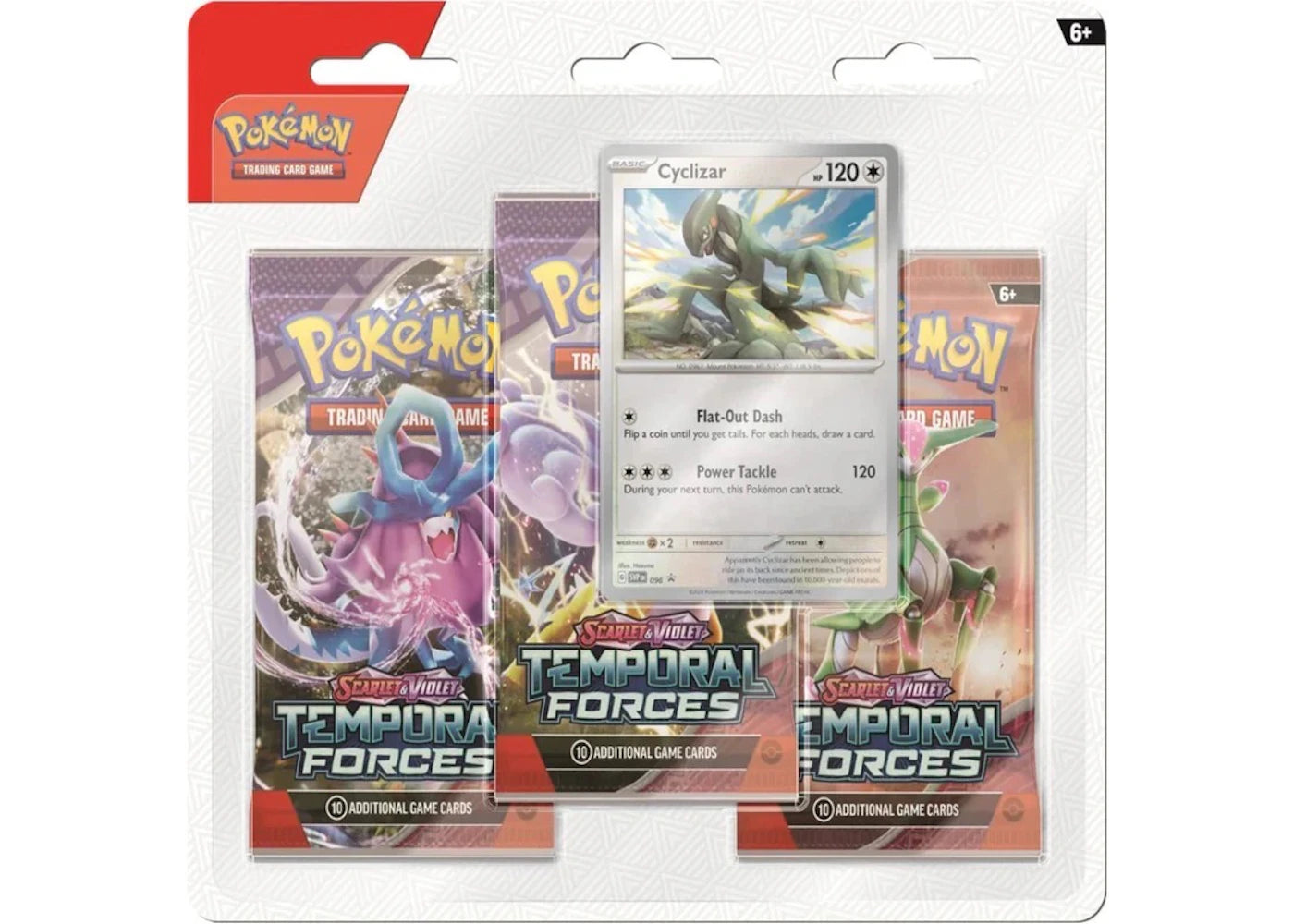 Pokèmon Scarlet & Violet Temporal Forces & Cyclizar Promo Card 3 Booster Blister Pack