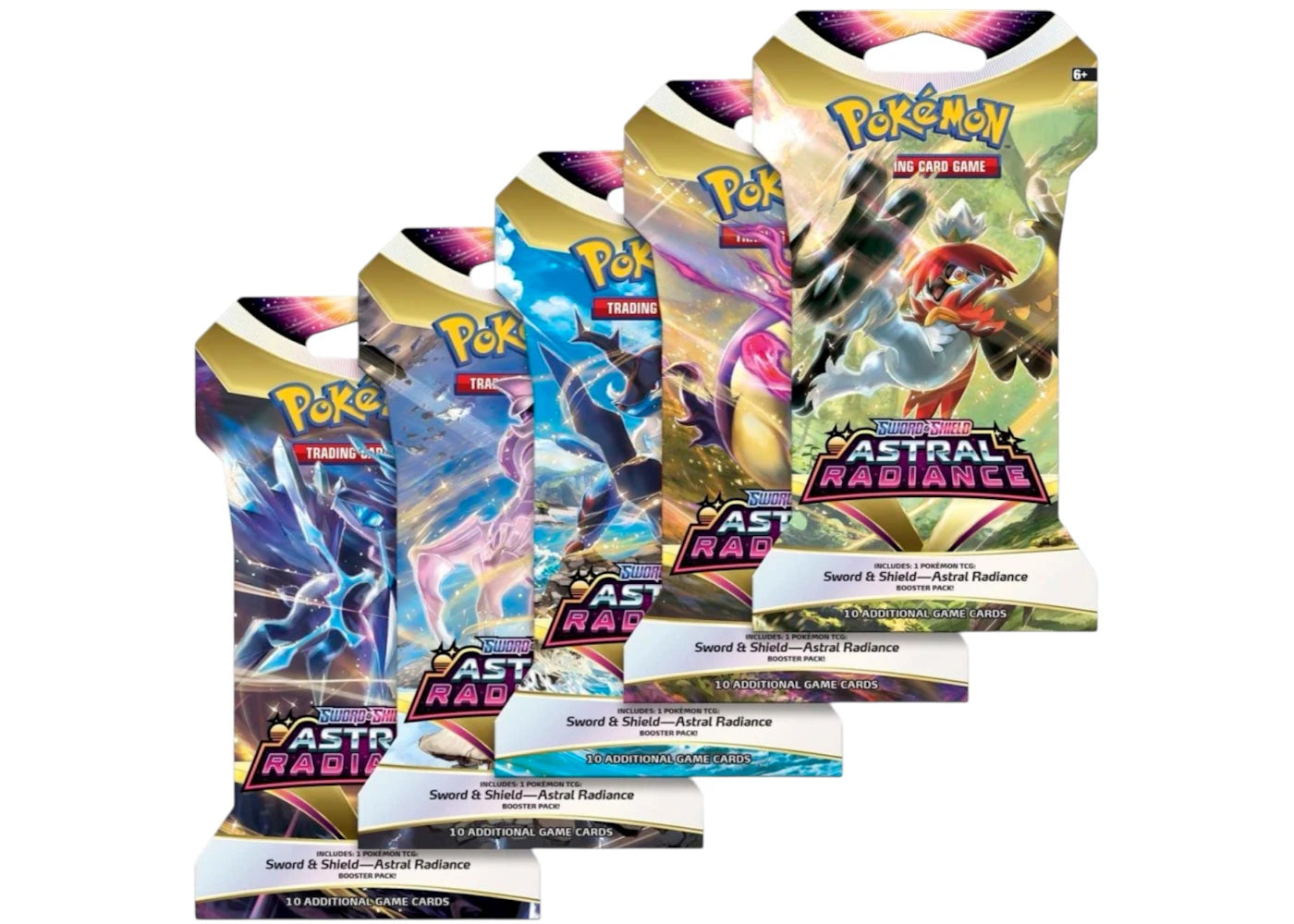 Pokémon Sword & Shield Astral Radiance Sleeved Booster Pack 5x Lot (Artwork May Vary)