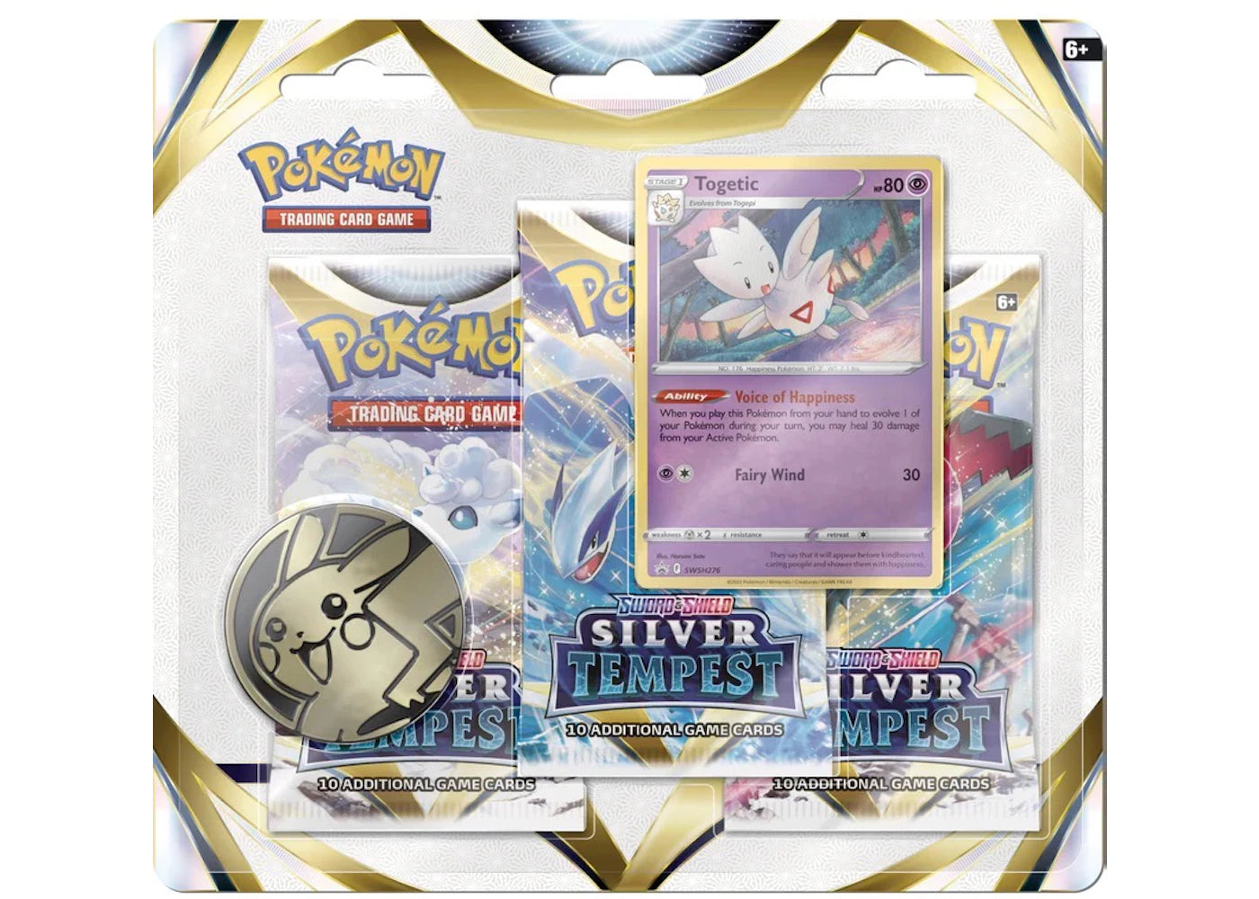Pokèmon Sword & Shield Silver Tempest Togetic 3 Booster Blister Pack