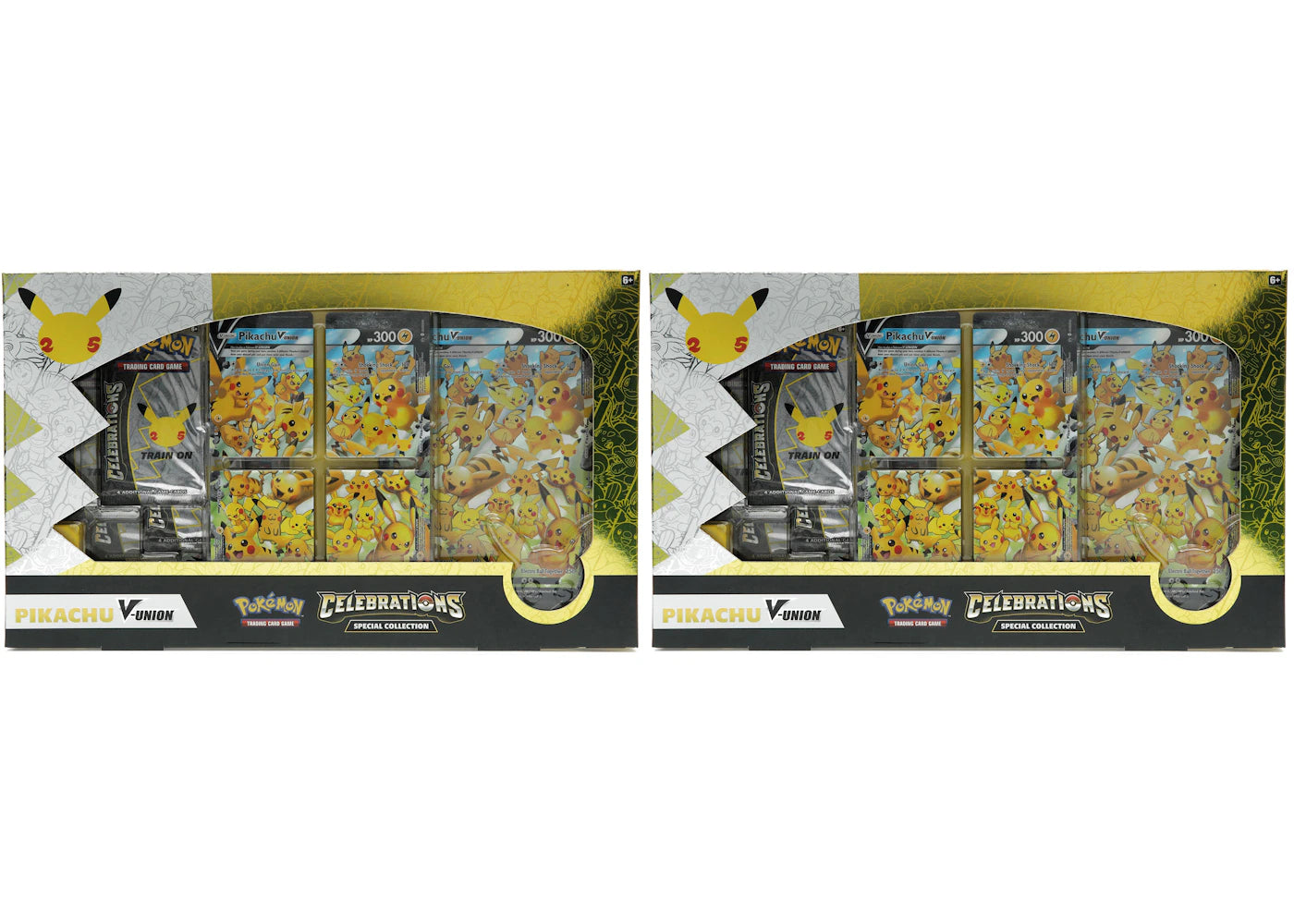 Pokémon TCG 25th Anniversary Celebrations Pikachu V Union Special Collection Box 2x Lot
