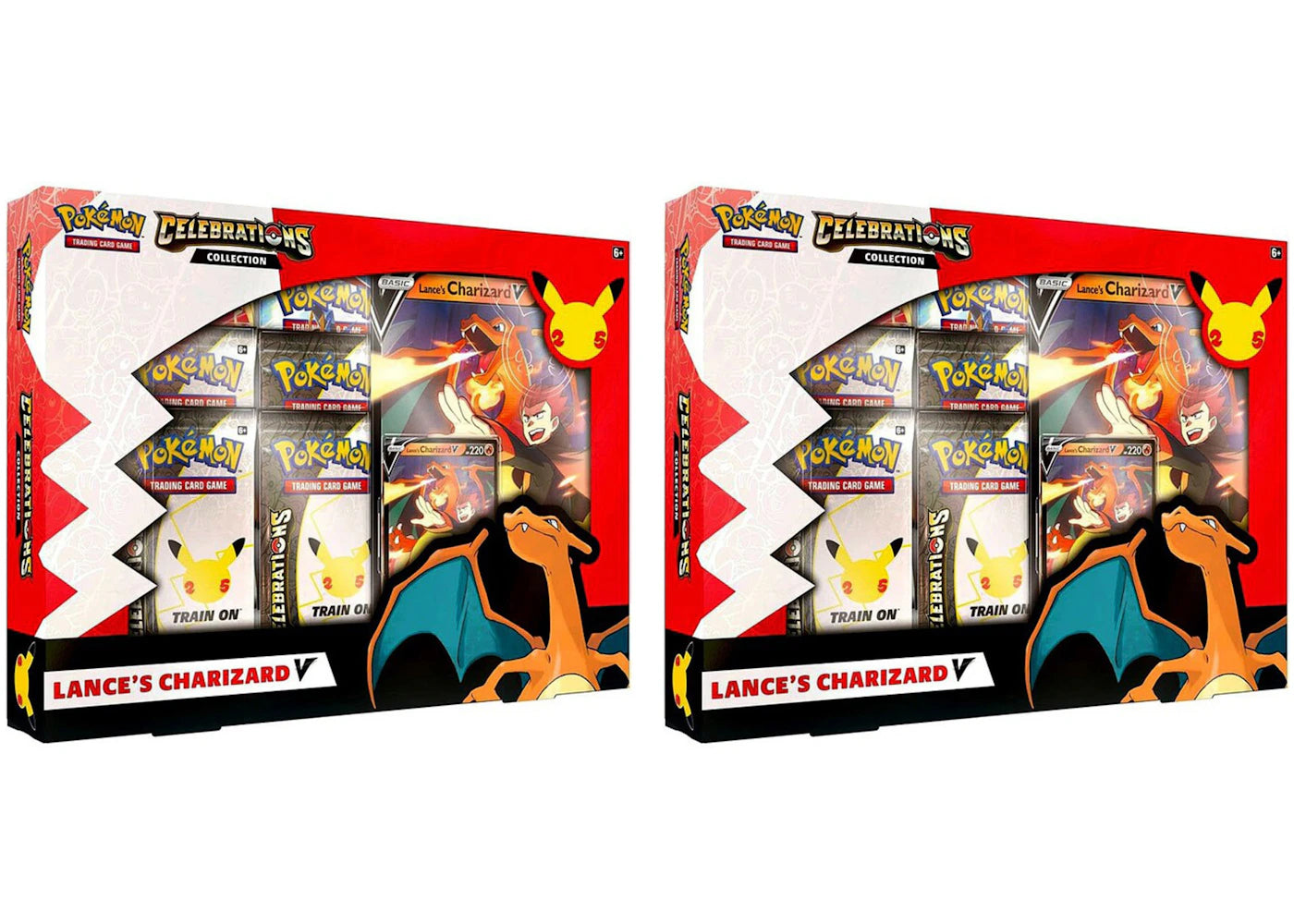Pokémon TCG 25th Anniversary Celebrations V Box Lances Charizard V 2x Lot