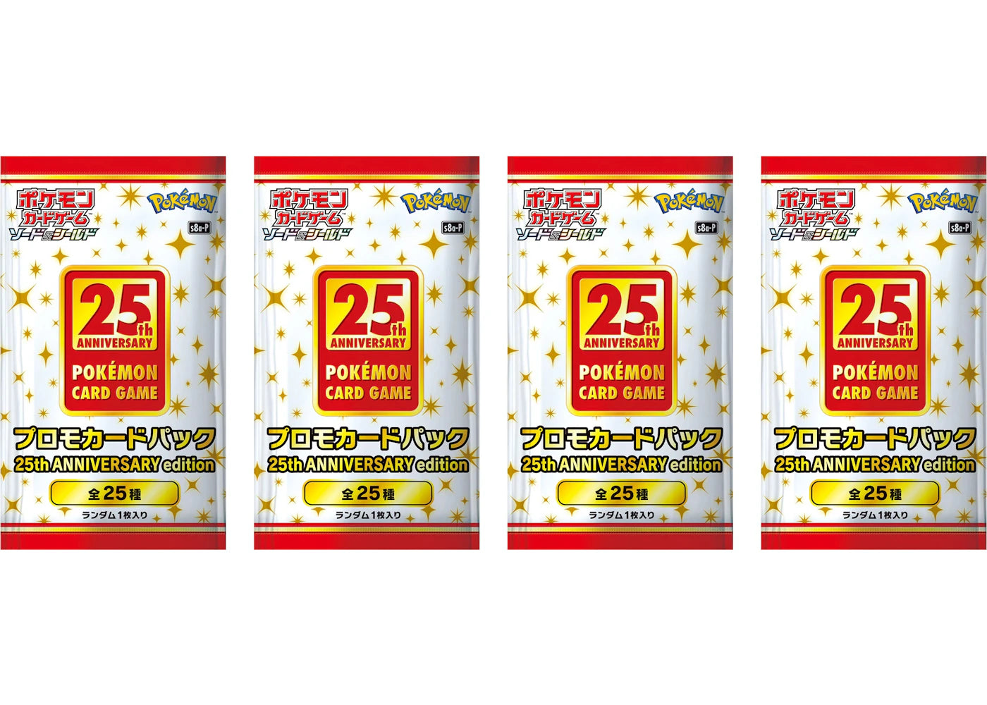 Pokémon TCG 25th Anniversary Collection Promo Pack 4x Lot (Japanese)