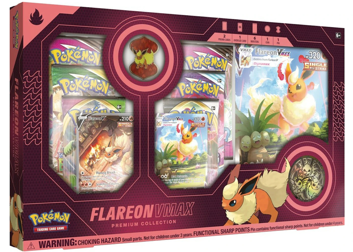 Pokémon TCG Flareon V VMAX Premium Collection Box (US Version)