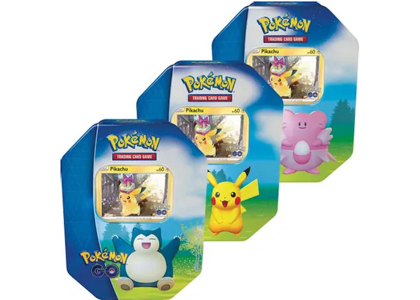 Pokémon TCG Pokémon GO Pikachu, Snorlax & Blissey Gift Tin 3x Bundle