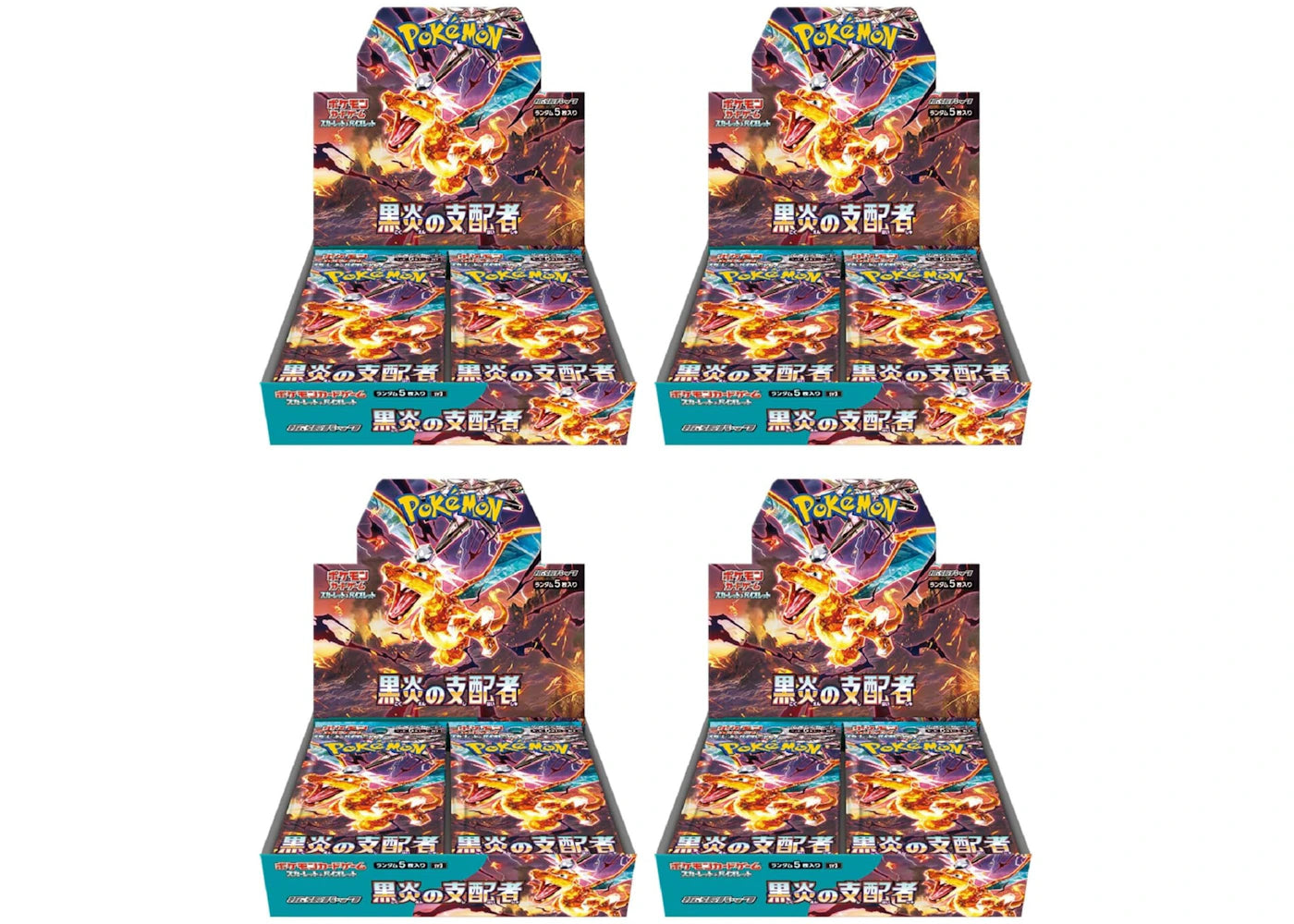 Pokémon TCG Scarlet & Violet Expansion Pack Ruler of the Black Flame Booster Box (Japanese) 4x Lot