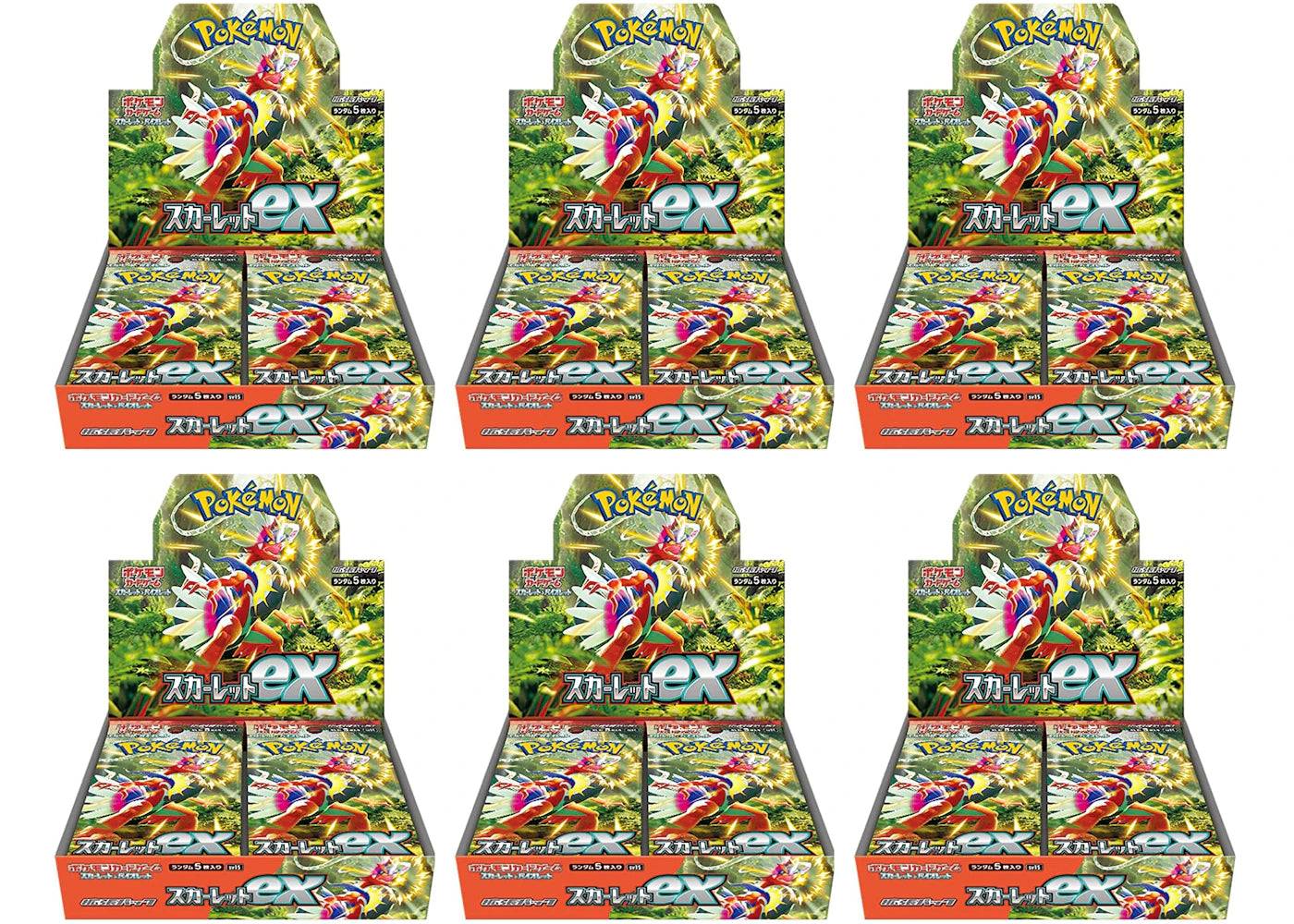 Pokémon TCG Scarlet & Violet Expansion Pack Scarlet ex Box (Japanese) 6x Lot