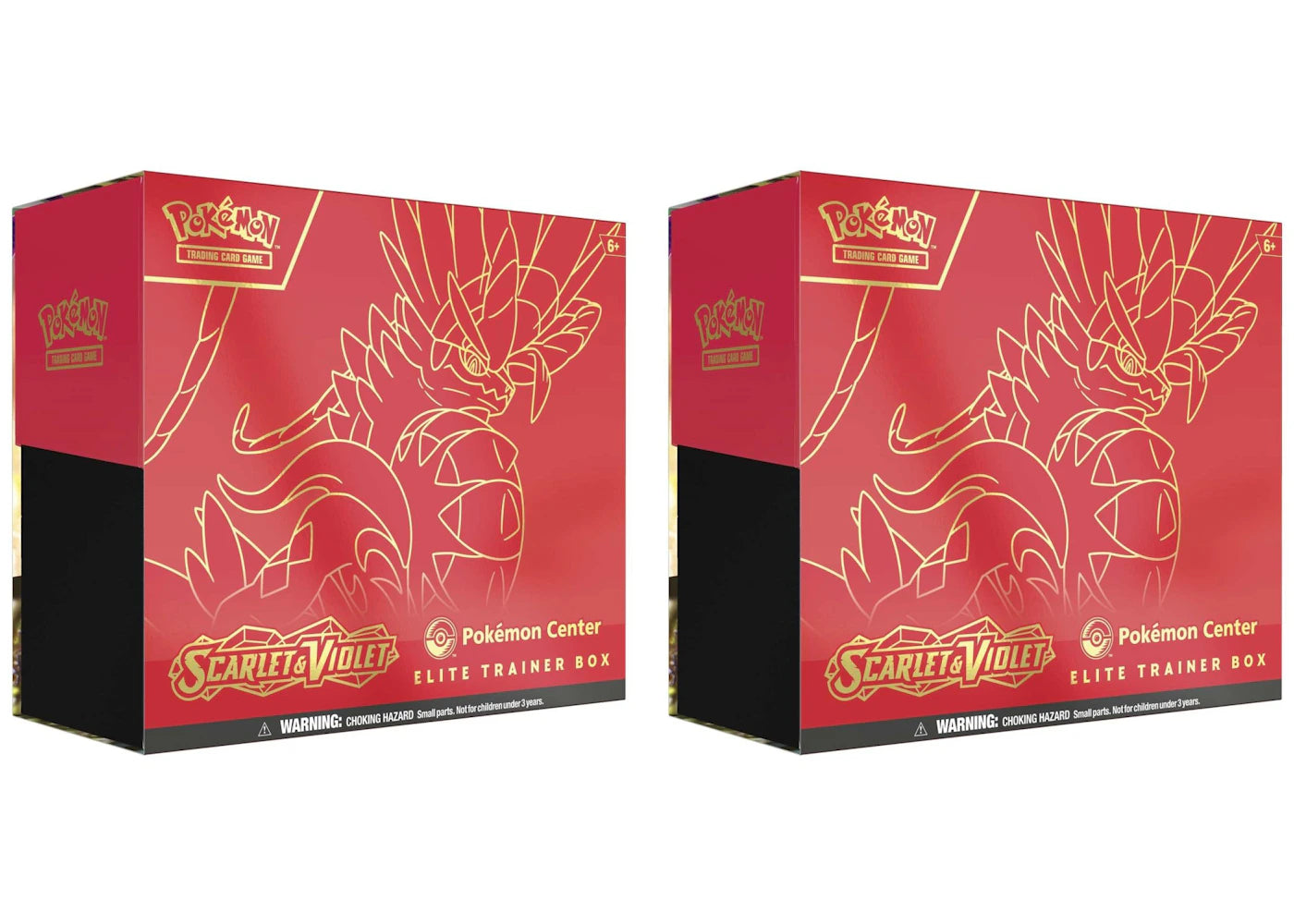 Pokémon TCG Scarlet & Violet Koraidon Pokémon Center Elite Trainer Box 2x Lot