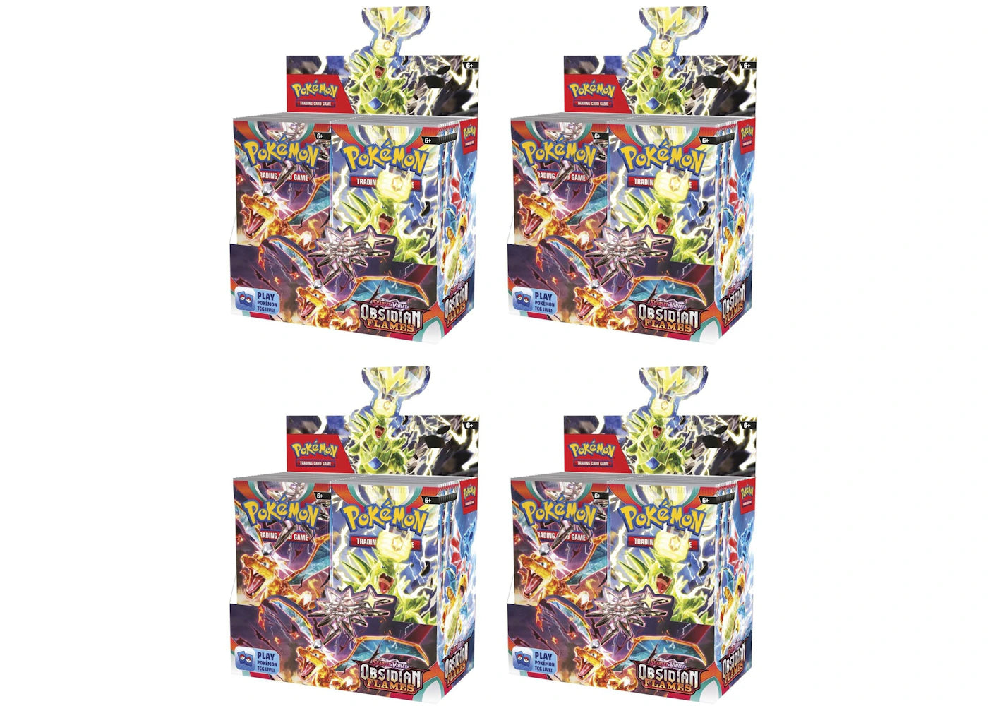 Pokémon TCG Scarlet & Violet Obsidian Flames Booster Box 4x Lot
