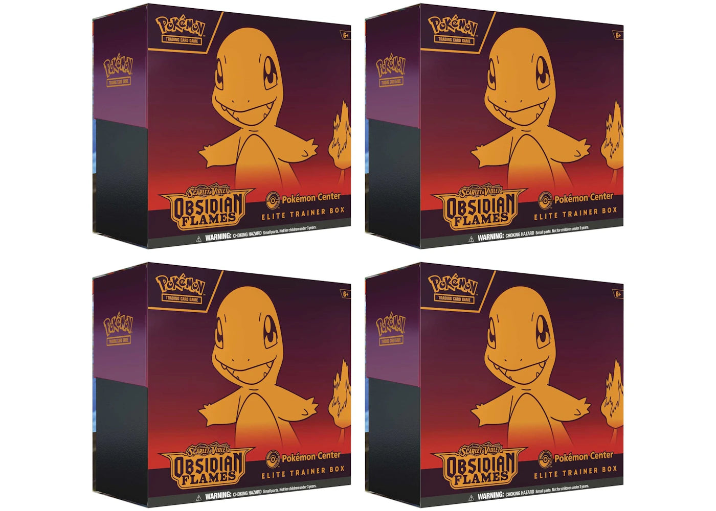 Pokémon TCG Scarlet & Violet Obsidian Flames Pokémon Center Elite Trainer Box 4x Lot