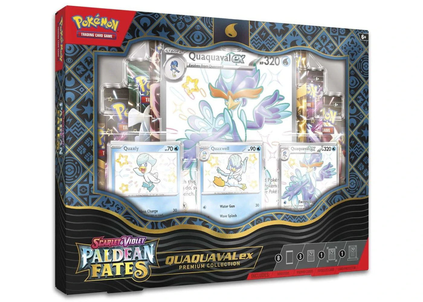 Pokémon TCG Scarlet & Violet Paldean Fates Quaquaval ex Premium Collection