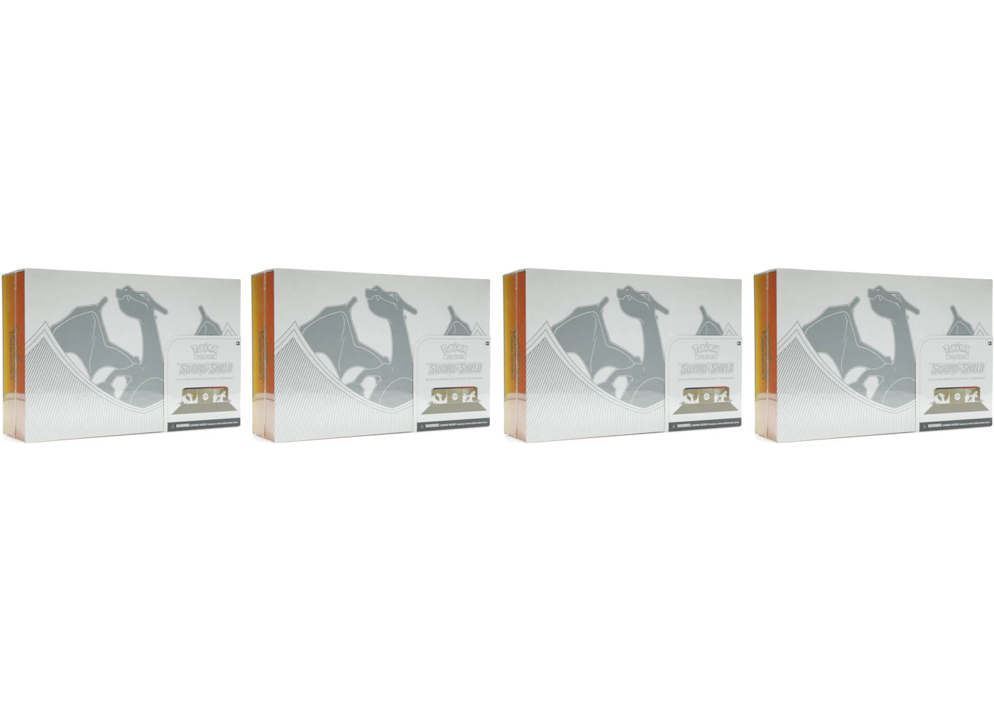 Pokemon TCG Sword & Shield Charizard Ultra-Premium Collection Box 4x Lot