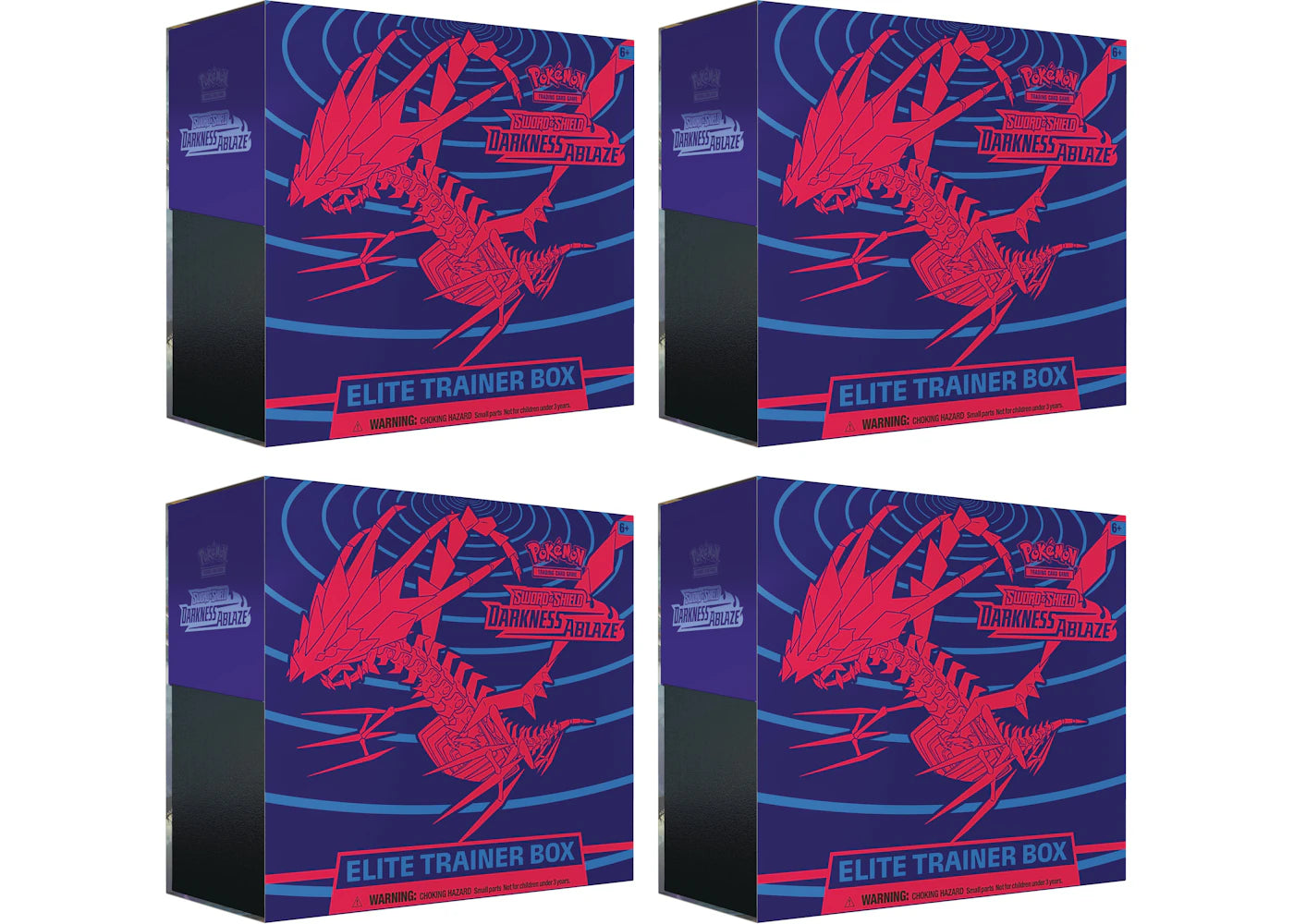 Pokémon TCG Sword & Shield Darkness Ablaze Elite Trainer Box 4x Lot