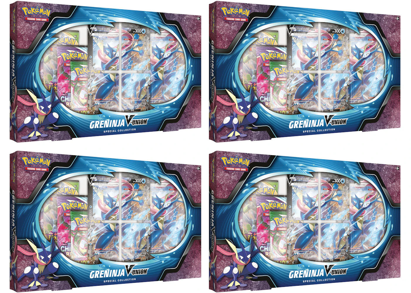 Pokémon TCG Sword & Shield Greninja V-UNION Special Collection Box 4x Lot
