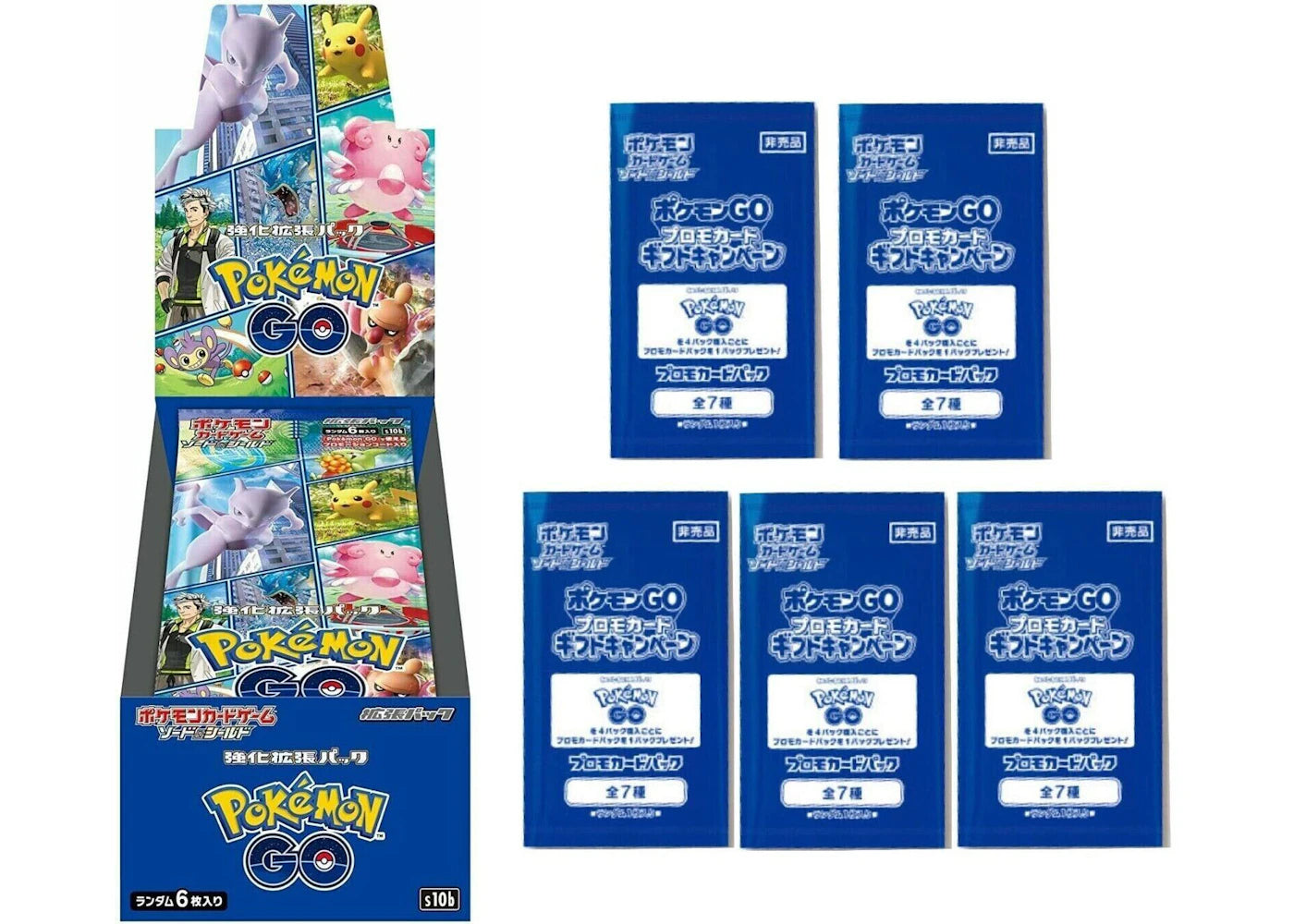 Pokémon TCG Sword & Shield Pokémon GO Booster Box + 5x Promo Card Pack Bundle (Japanese)