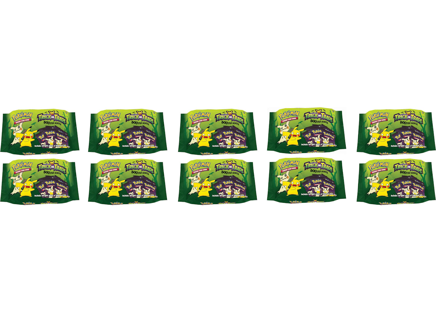 Pokémon TCG Trick or Trade Halloween Booster Bundle 10x Lot