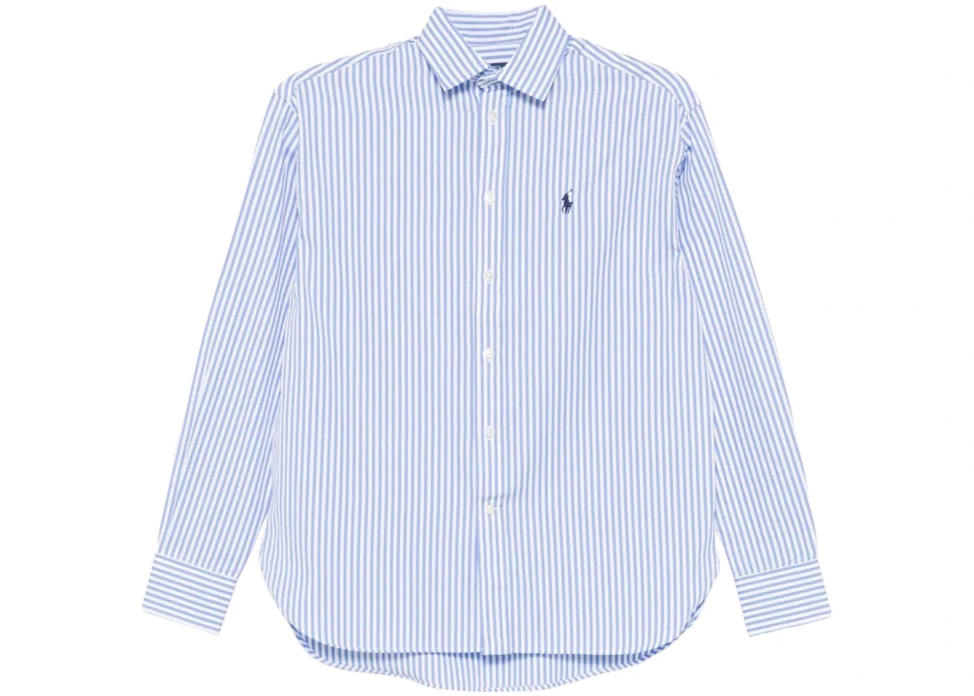 Polo Ralph Lauren 120/2 Yd Ctn Pw-Ls Rmsy St Shirt Cabana Blue/ White