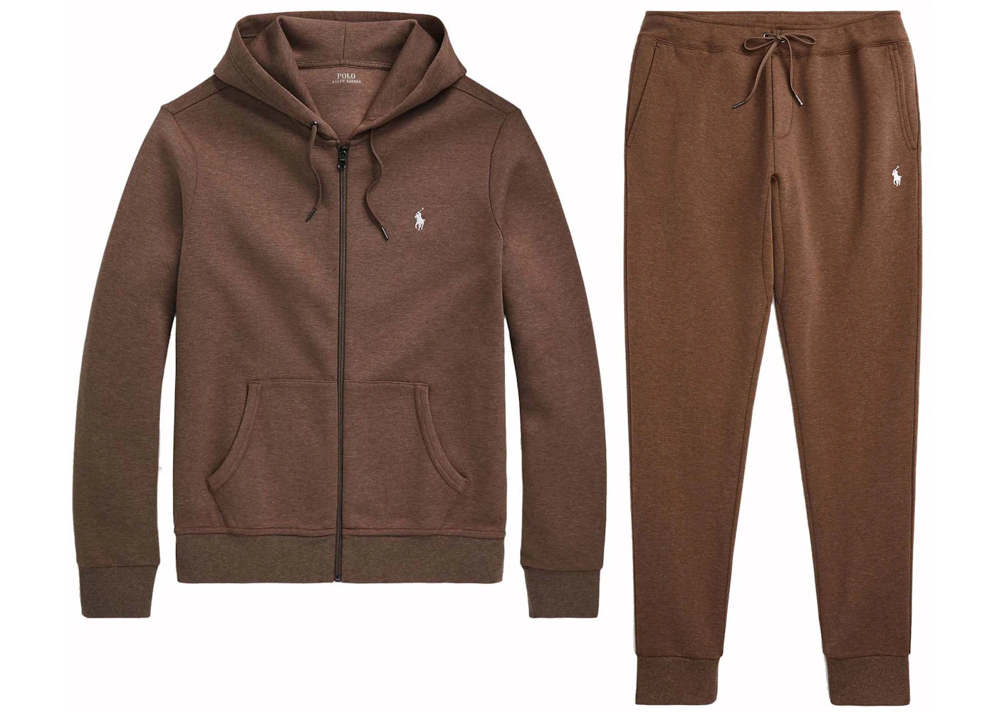 Polo Ralph Lauren Double-Knit Full-Zip Hoodie and Double-Knit Jogger Pant Set Cedar Heather