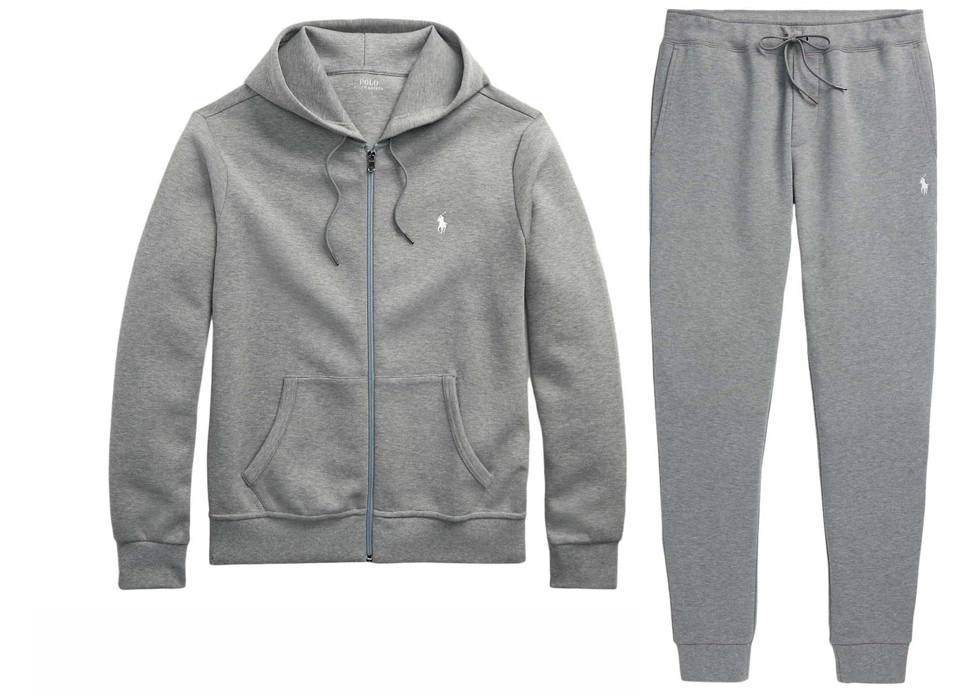 Polo Ralph Lauren Double-Knit Full-Zip Hoodie and Double-Knit Jogger Pant Set Steel Heather
