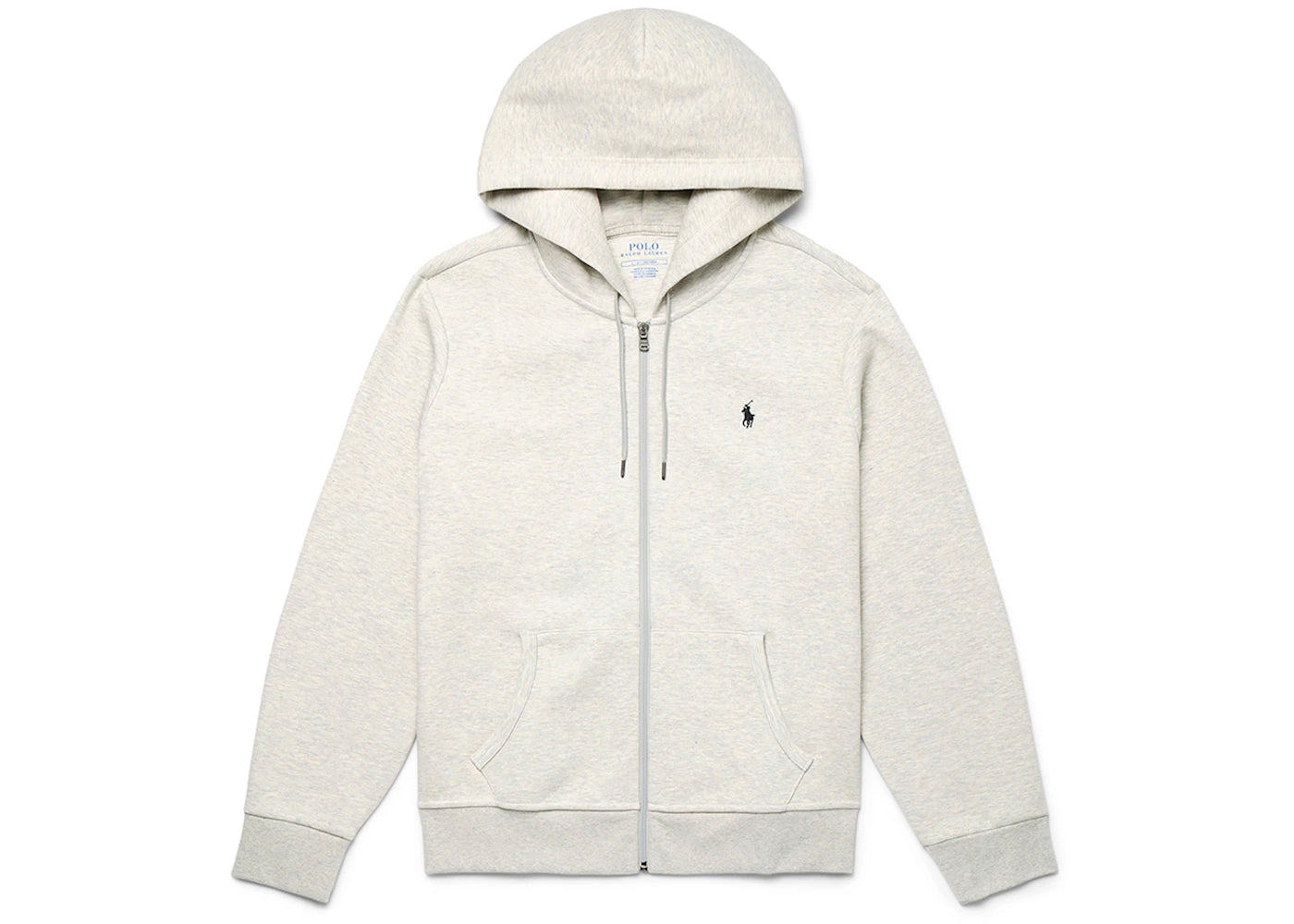Polo Ralph Lauren Double Knit Zip-Up Hoodie Light Sport Heather/Black