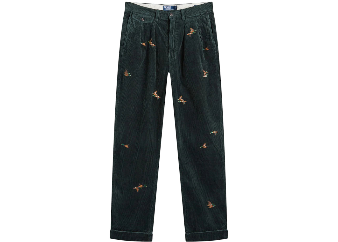 Polo Ralph Lauren Duck Embroidery Pleated Chino Dark Forest