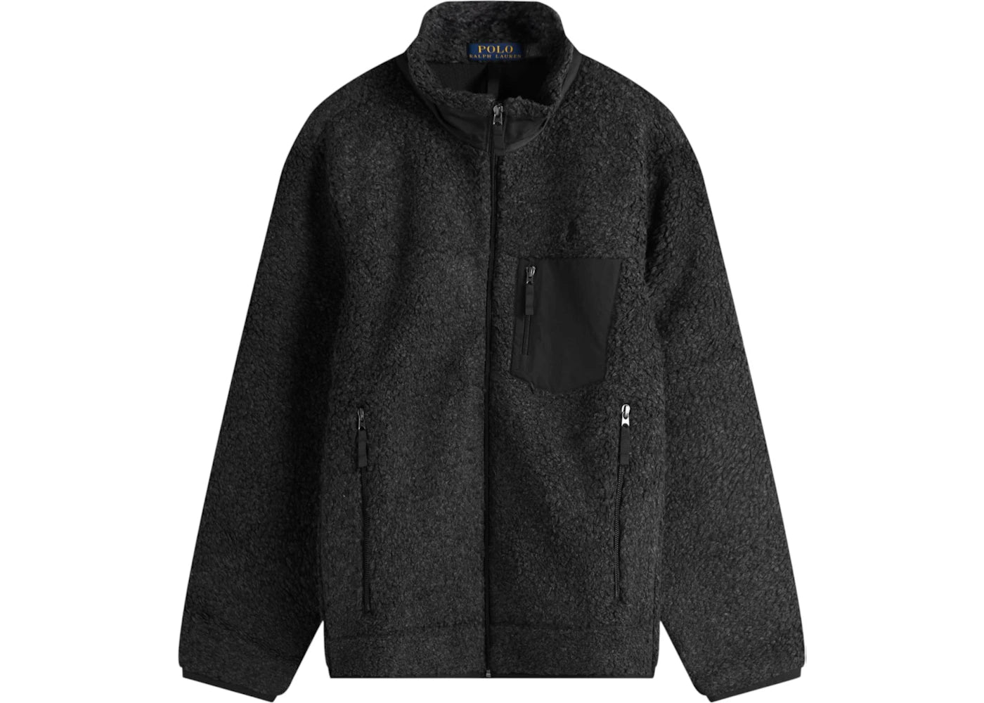 Polo Ralph Lauren Fleece Zip Jacket Black Marl Heather