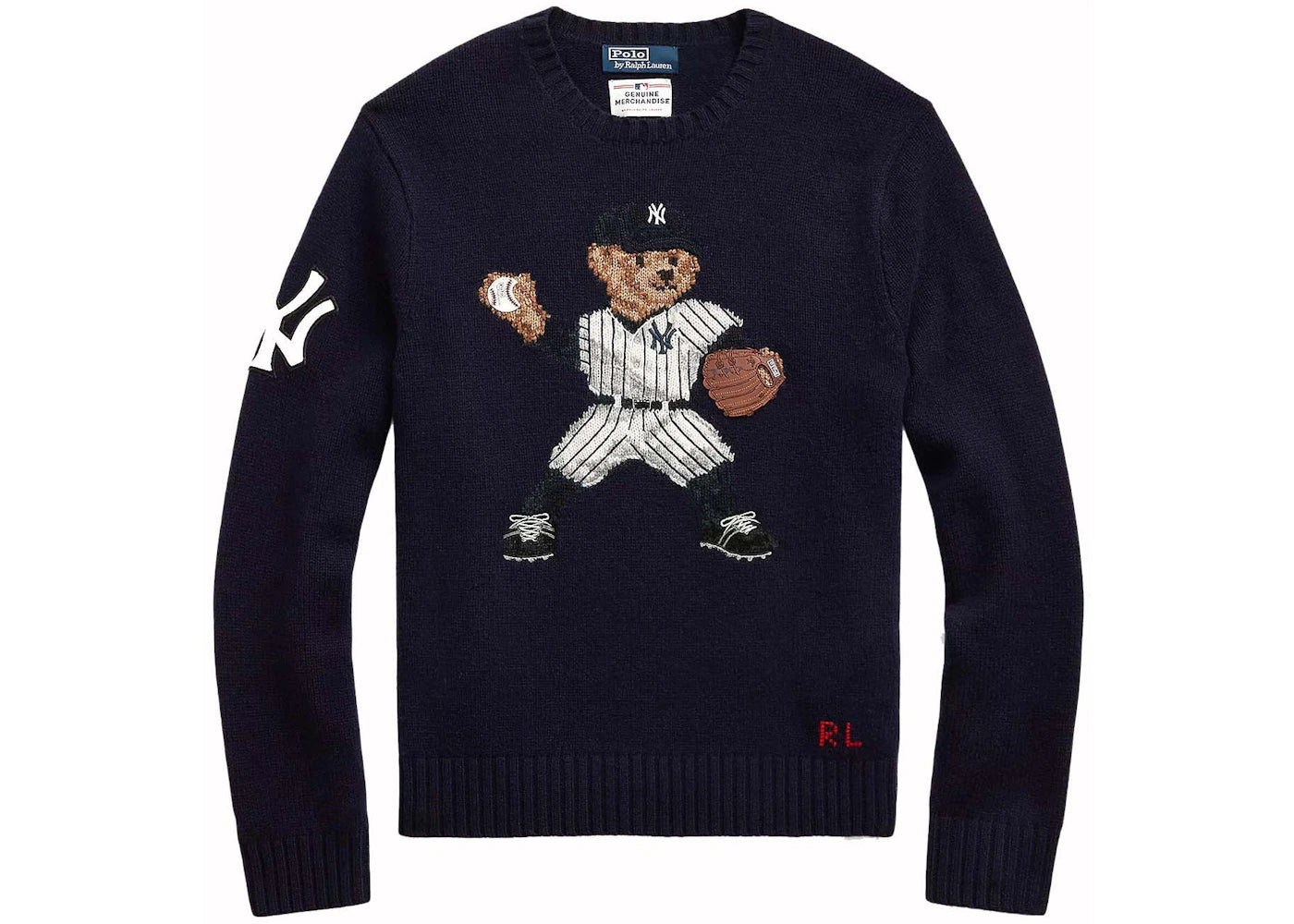 Polo Ralph Lauren Yankees Bear Sweater Bear Navy Combo