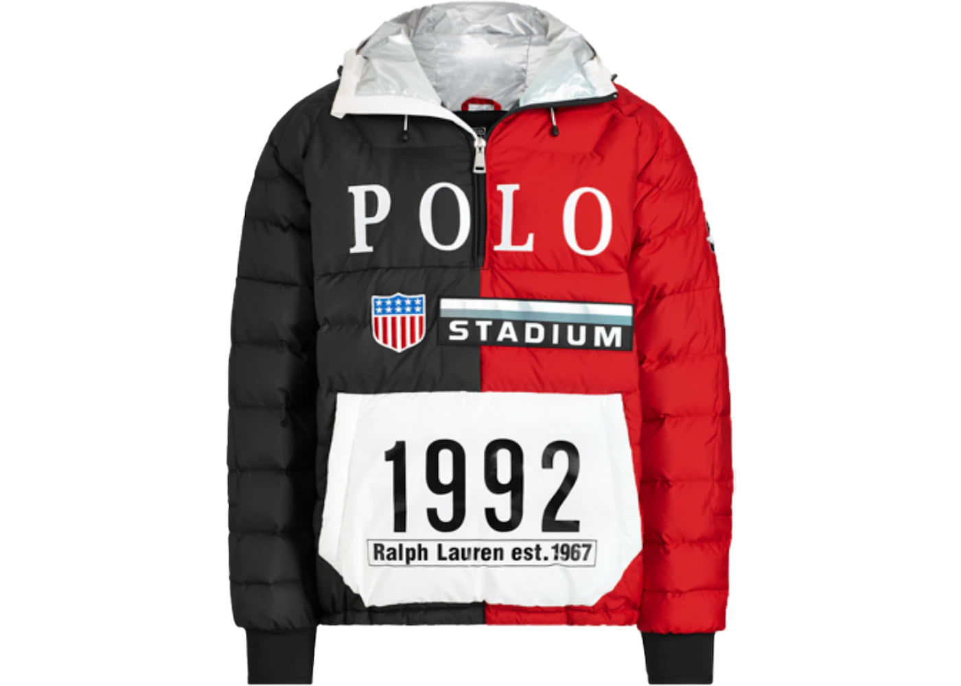 Polo Ralph Lauren Winter Stadium Down Popover Jacket Injection Red/Polo Black