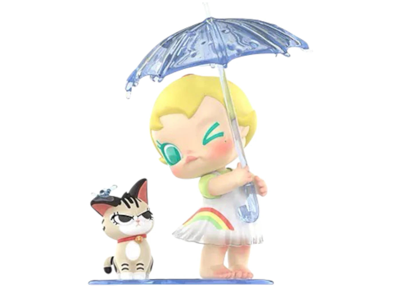 Pop Mart Baby Molly & Baby Tabby Series Come Under the Umbrella Figure