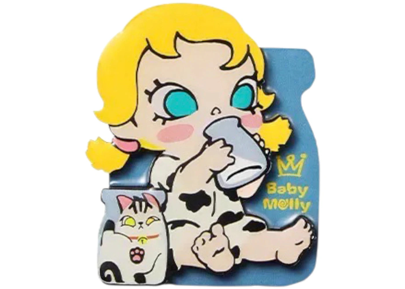 Pop Mart Baby Molly & Baby Tabby Series Milk Lover Fridge Magnet