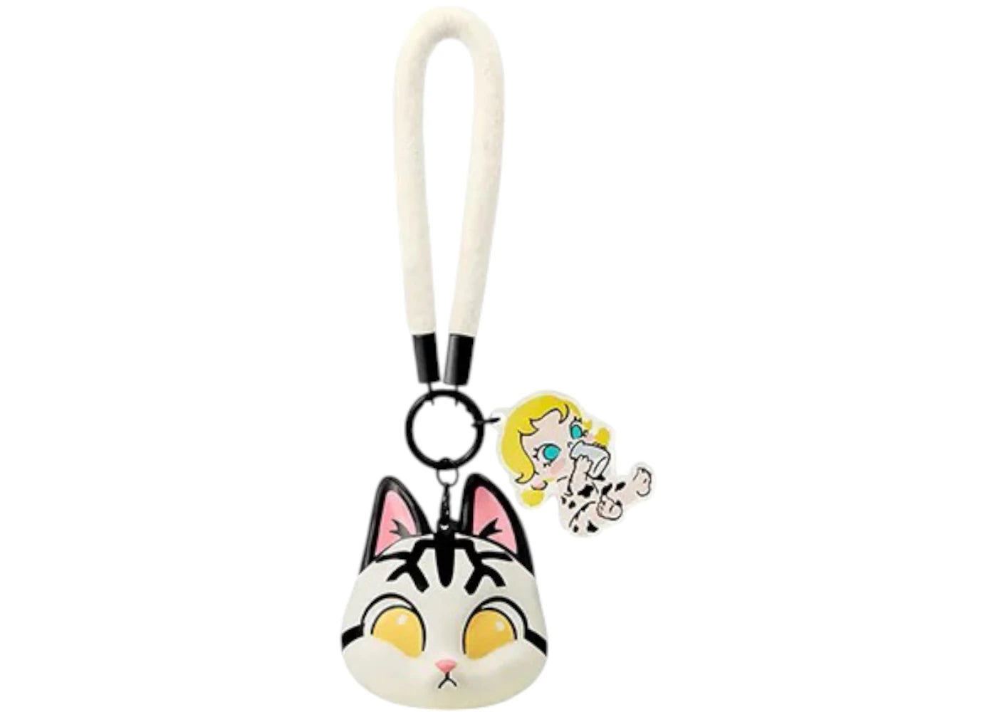 Pop Mart Baby Molly & Baby Tabby Series Milk Lover Pinch Pendant