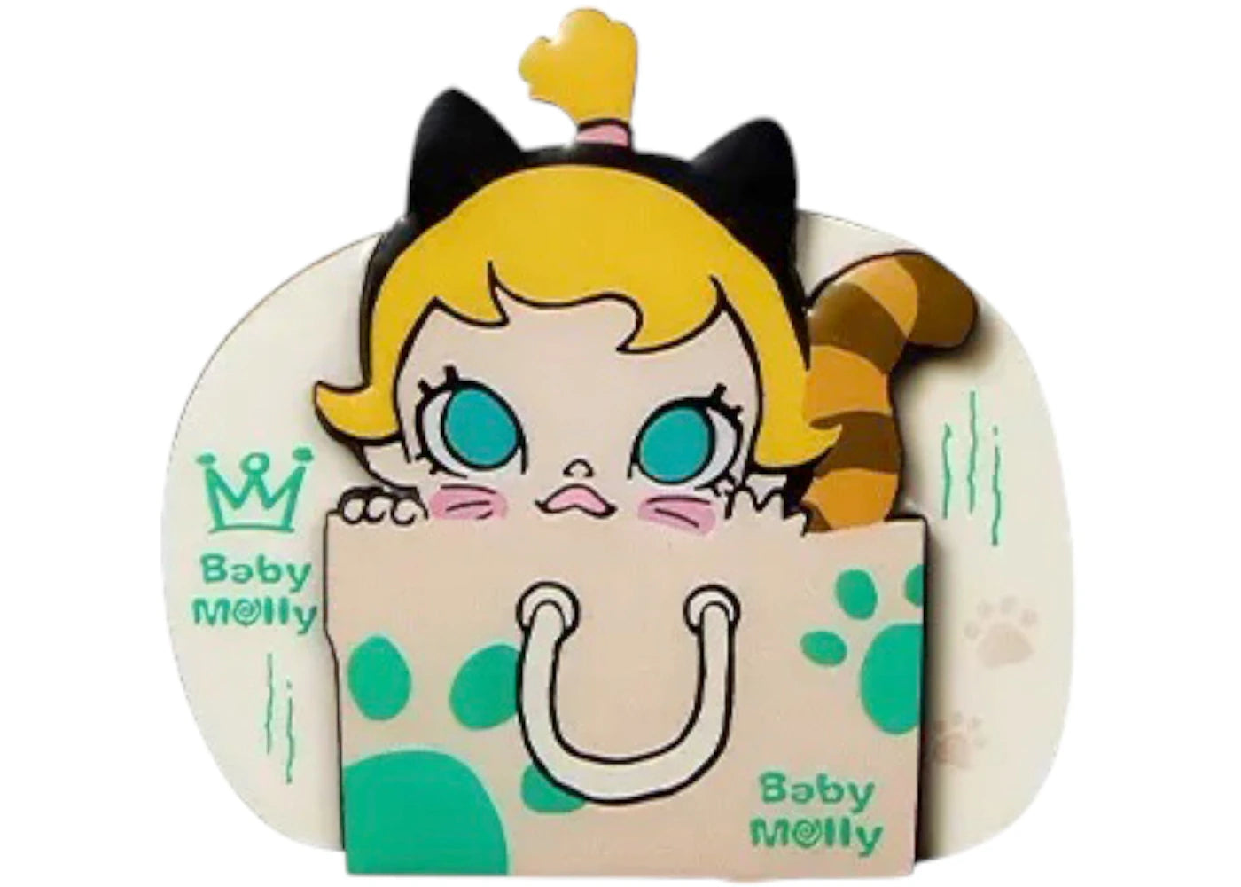 Pop Mart Baby Molly & Baby Tabby Series Paper Bag Obsession Fridge Magnet
