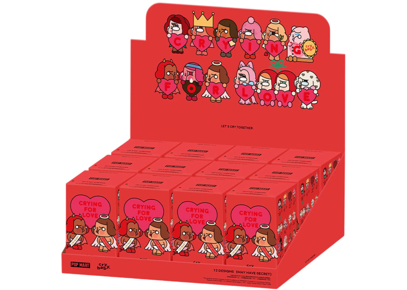 Pop Mart CryBaby Crying For Love Series Figures Sealed Case (12 Blind Box)