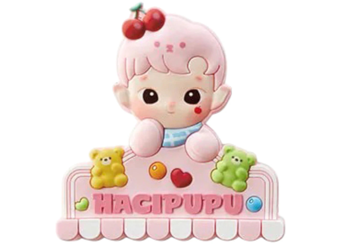 Pop Mart Hacipupu Rolling Time Machine Series Big Bear, Little Bear Fridge Magnet Silicone Clip