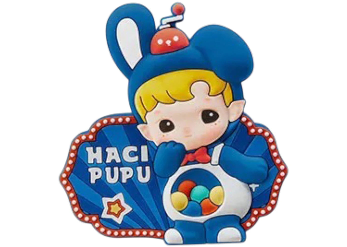 Pop Mart Hacipupu Rolling Time Machine Series Bunny Snow Cone Fridge Magnet Silicone Clip