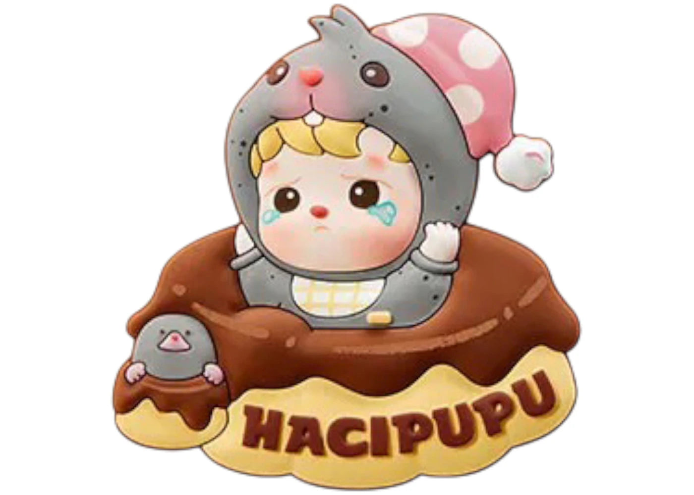 Pop Mart Hacipupu Rolling Time Machine Series Whack-No-Mole Fridge Magnet Silicone Clip