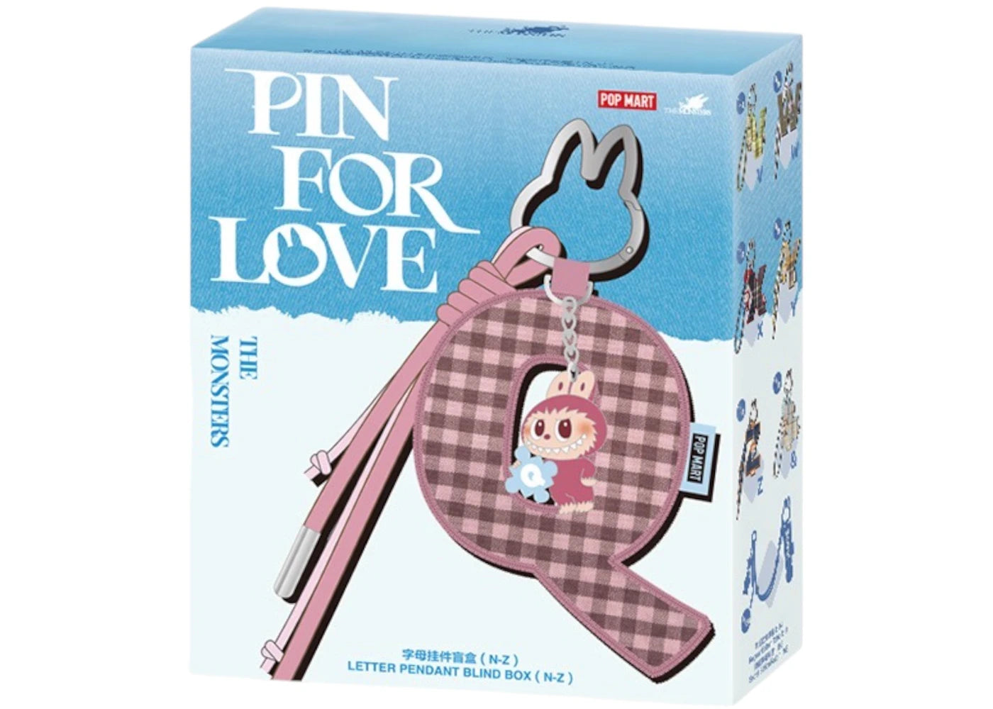 Pop Mart Labubu The Monsters Pin for Love Series Letter Pendant (N-Z) Single Blind Box