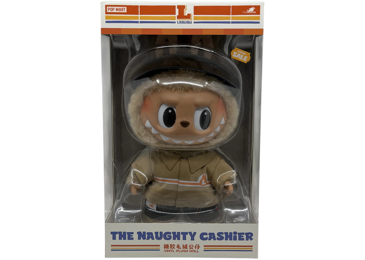 Pop Mart Labubu The Monsters The Naughty Cashier Vinyl Plush Doll 400%