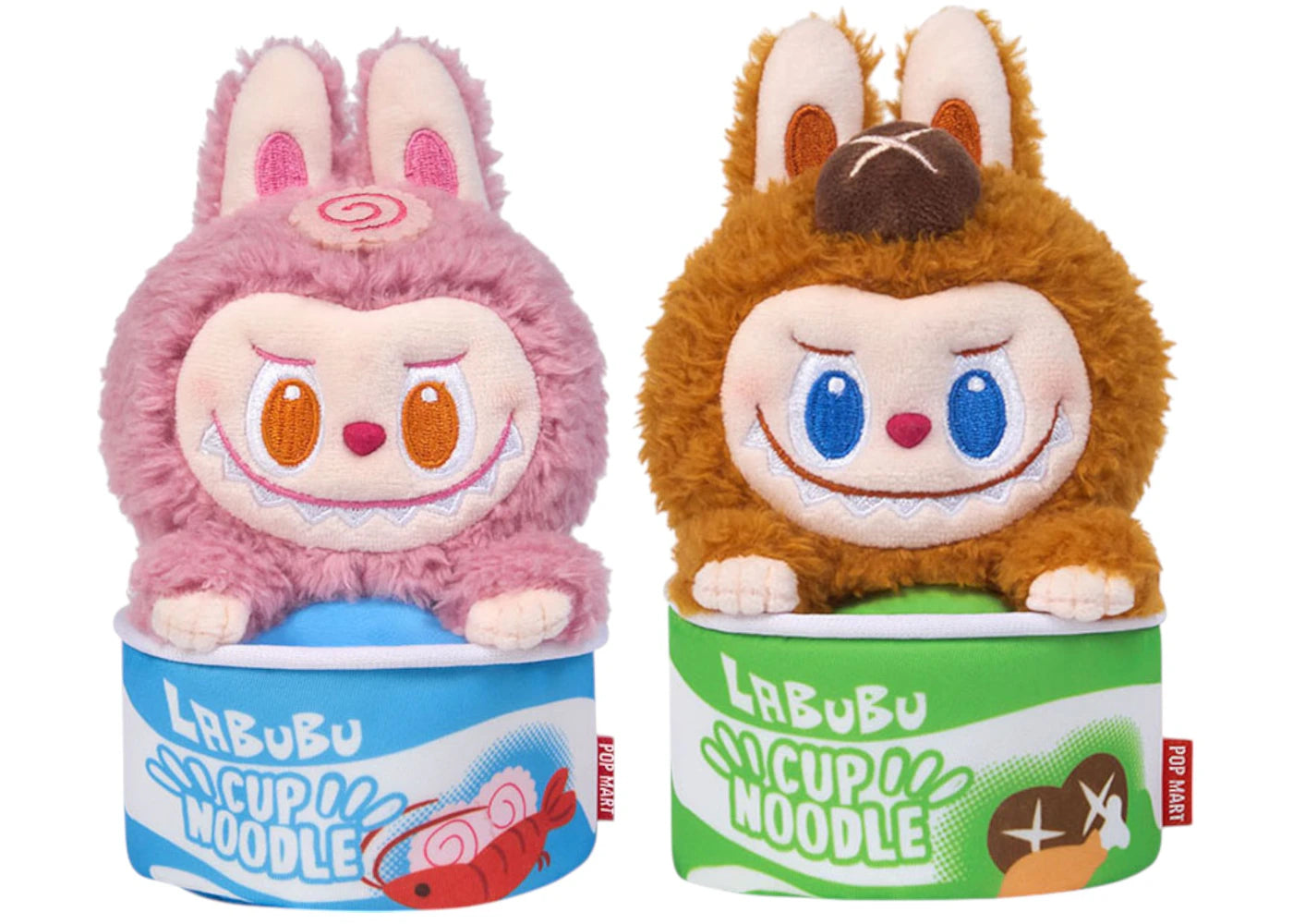 Pop Mart Labubu The Monsters Wacky Mart Series Cup Noodles Figure Storage Bag Set of 2 (Seafood & Mushroom)