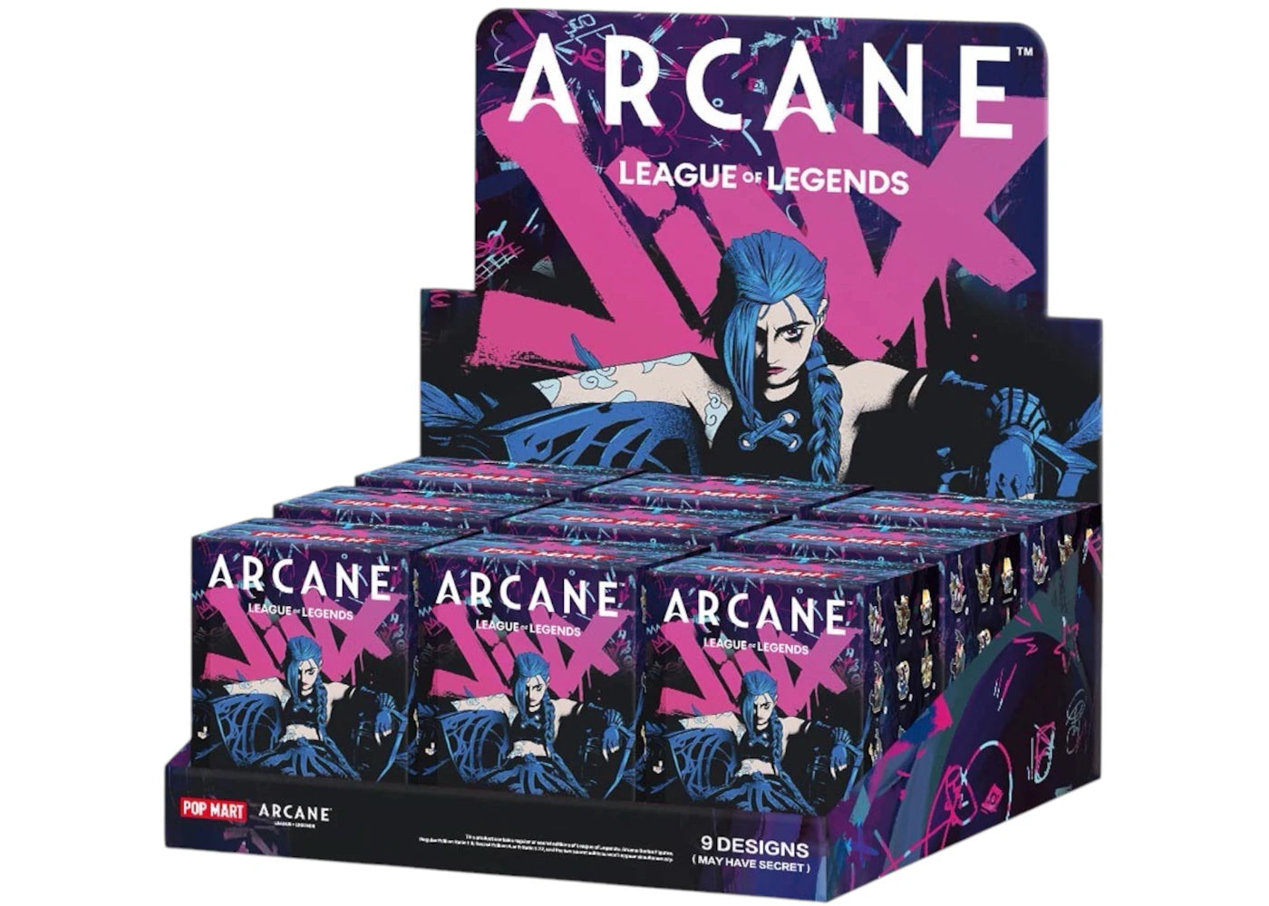 Pop Mart League of Legends Arcane Series Figures Sealed Case (9 Blind Box) Sealed Case (9 Blind Box)