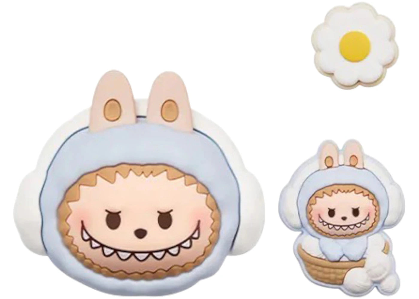 Pop Mart POP BEAN Fluffy & Cozy Series LABUBU Toasty Snow Baby Decorative Charm