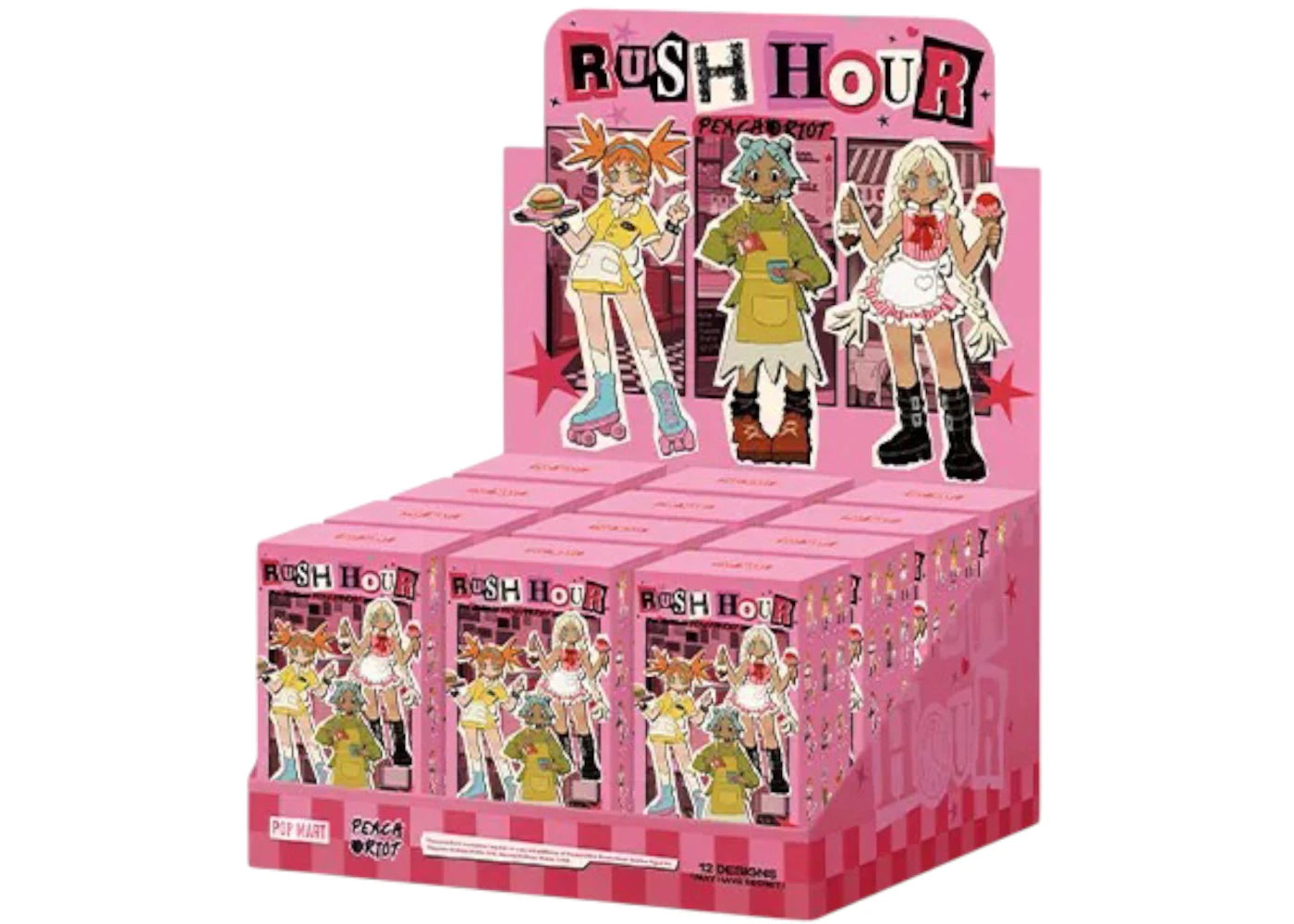 Pop Mart Peach Riot Rush Hour Series Figures Sealed Case (12 Blind Box)